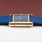 Cartier Tank Must de Blue Lapis Lazuli Dial Vermeil PM 1980s