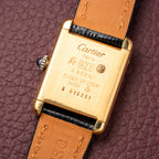 Cartier Tank Must de Blue Lapis Lazuli Dial Vermeil PM 1980s