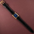 Cartier Tank Must de Blue Lapis Lazuli Dial Vermeil PM 1980s