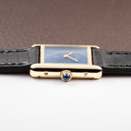 Cartier Tank Must de Blue Lapis Lazuli Dial Vermeil PM 1980s