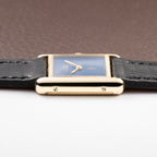 Cartier Tank Must de Blue Lapis Lazuli Dial Vermeil PM 1980s
