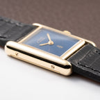 Cartier Tank Must de Blue Lapis Lazuli Dial Vermeil PM 1980s