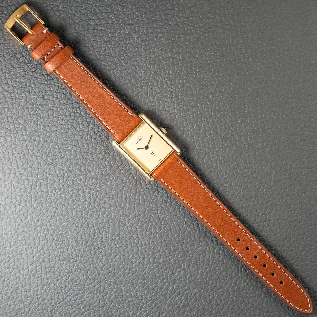 Cartier Must de Tank Vermeil Lemon Roman Dial – 1990s