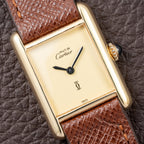 Cartier Tank Must de Lemon Dial Vermeil PM SM from 1980s