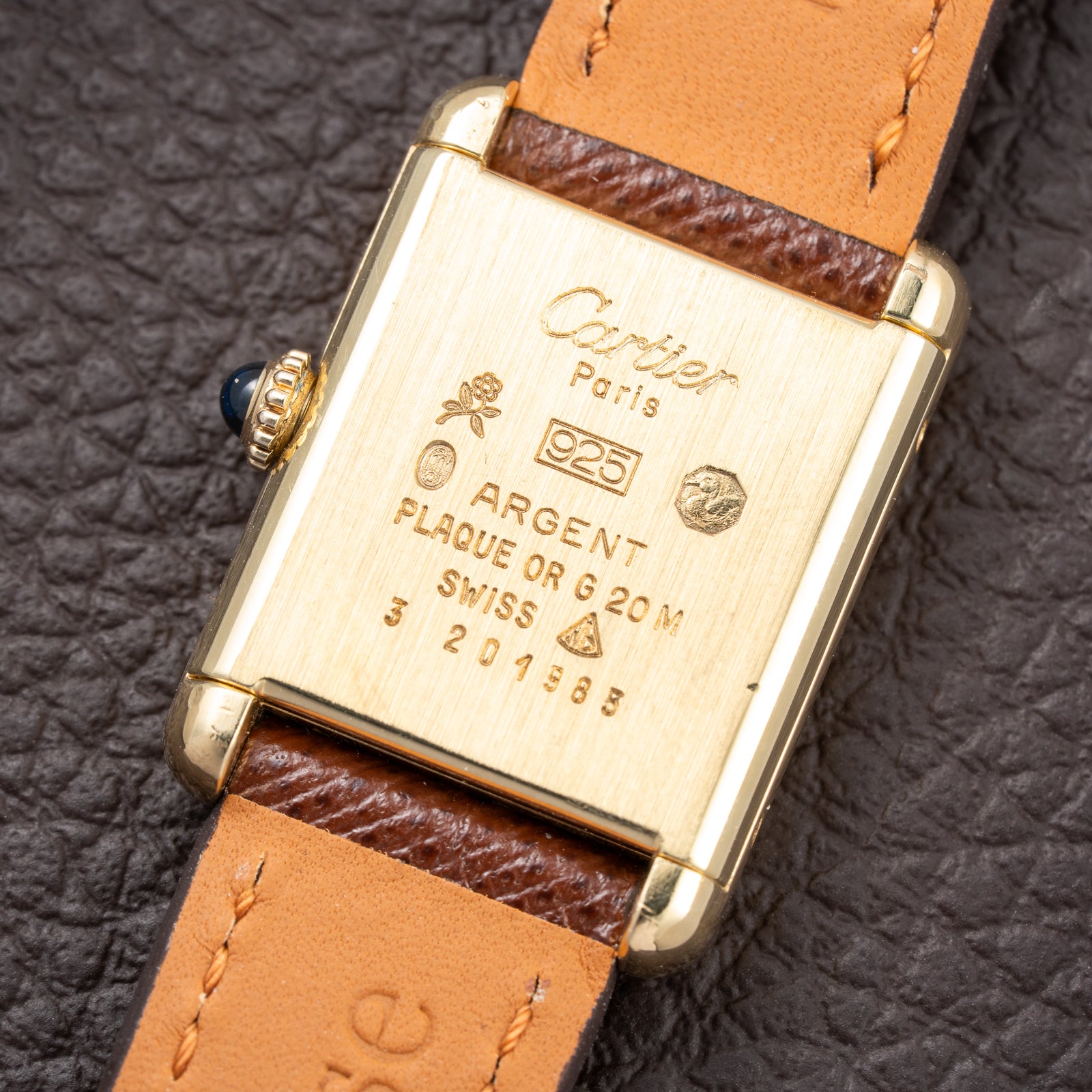 Cartier Tank Must de Lemon Dial Vermeil PM SM from 1980s