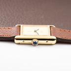 Cartier Tank Must de Lemon Dial Vermeil PM SM from 1980s