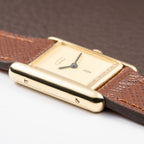 Cartier Tank Must de Lemon Dial Vermeil PM SM from 1980s