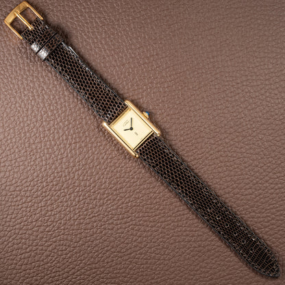 Cartier Tank Must de Lemon Dial Vermeil from 1980s