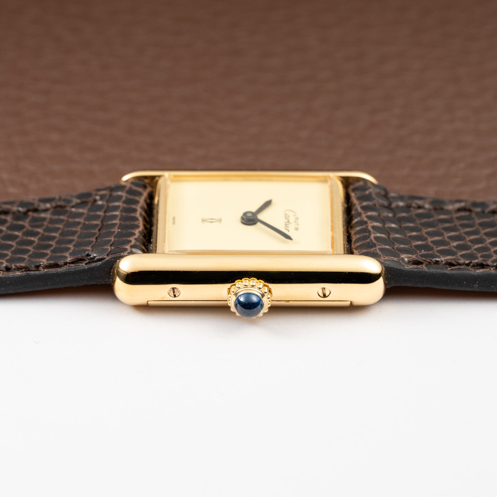 Cartier Tank Must de Lemon Dial Vermeil from 1980s