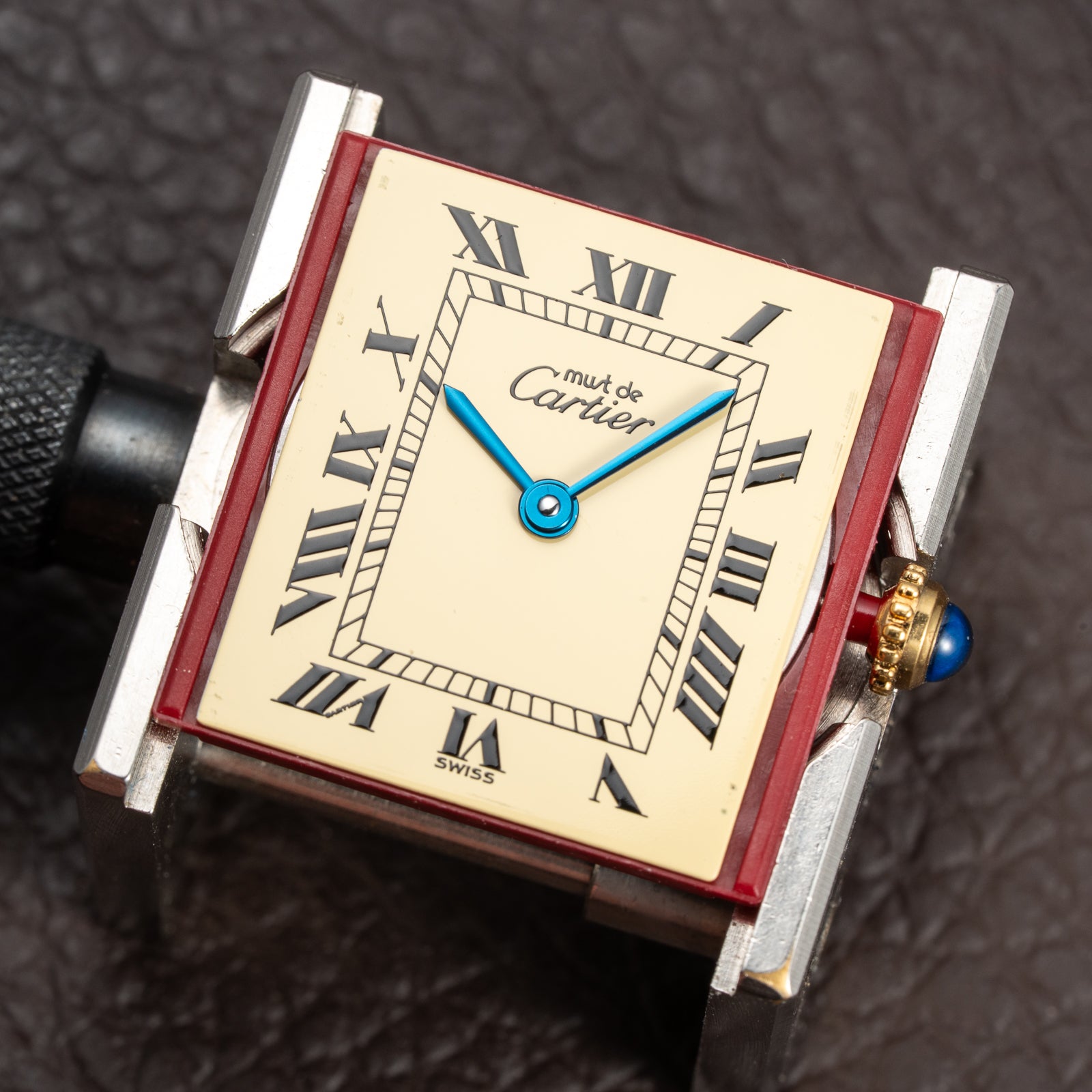 Cartier Tank Must de Lemon Roman Dial GM LM Ref 6 68001 from 1990s