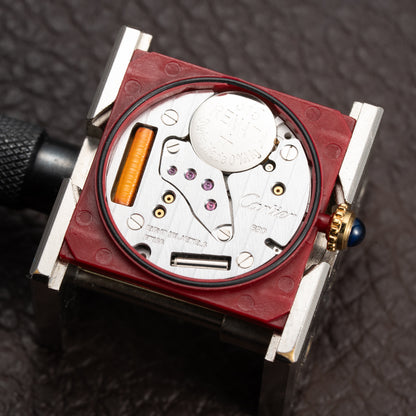 Cartier Tank Must de Lemon Roman Dial GM LM Ref 6 68001 from 1990s
