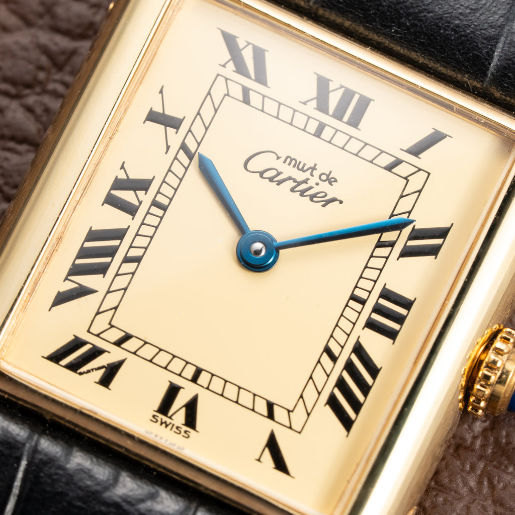 Cartier Tank Must de Lemon Roman Dial GM LM Ref 6 68001 from 1990s