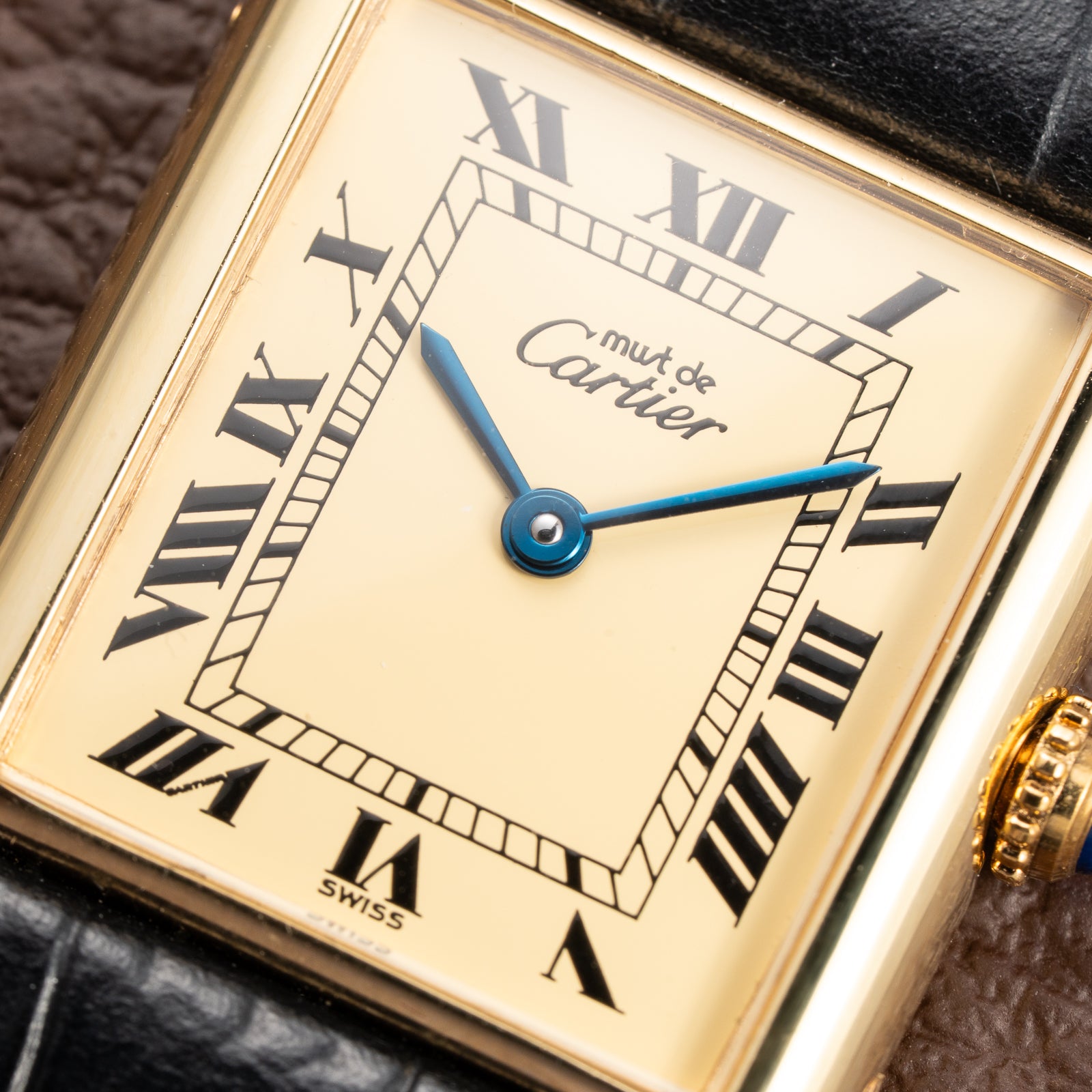 Cartier Tank Must de Lemon Roman Dial GM LM Ref 6 68001 from 1990s