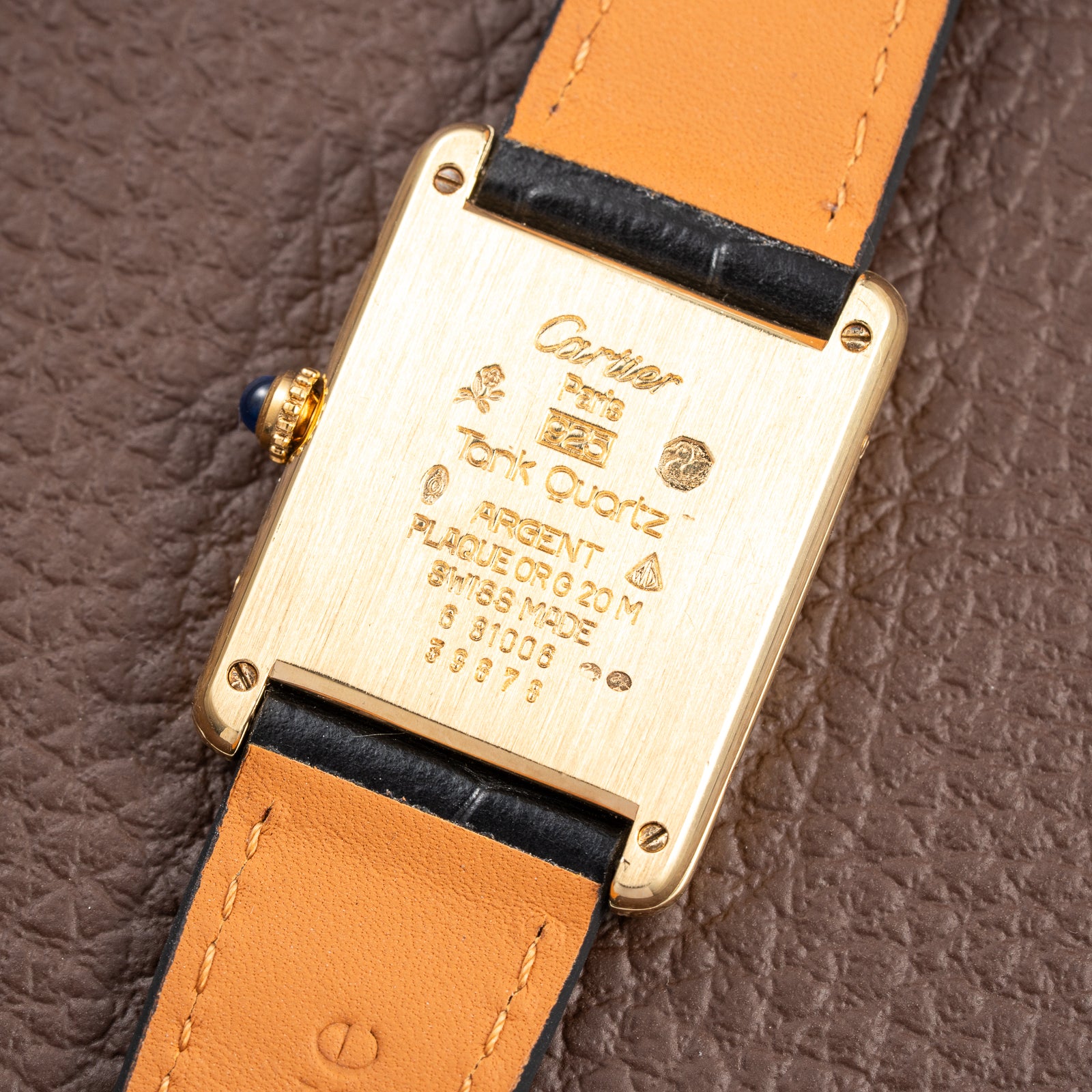 Cartier Tank Must de Lemon Roman Dial GM LM Ref 6 68001 from 1990s