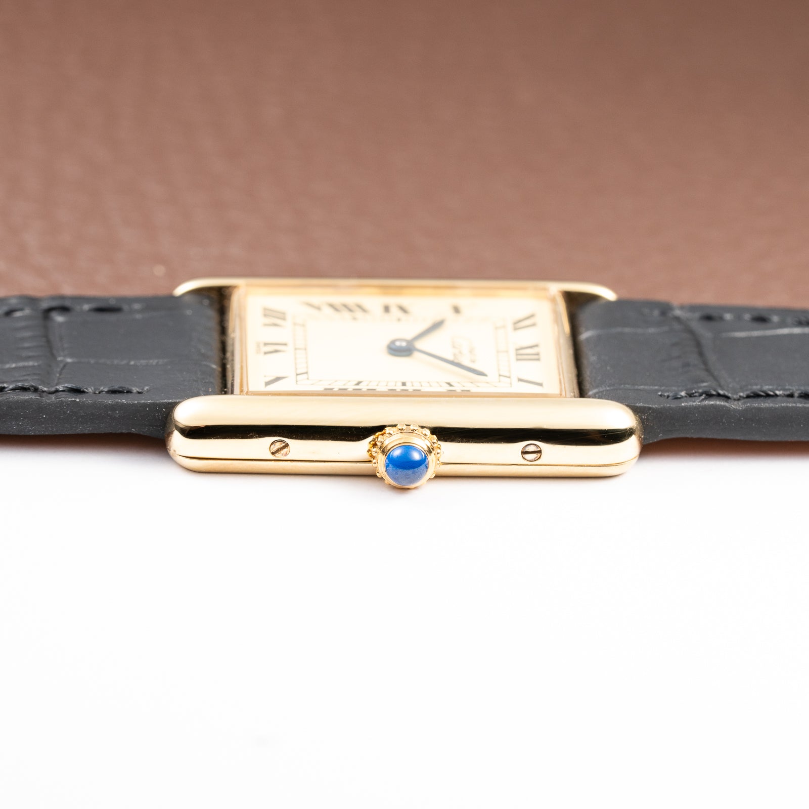 Cartier Tank Must de Lemon Roman Dial GM LM Ref 6 68001 from 1990s