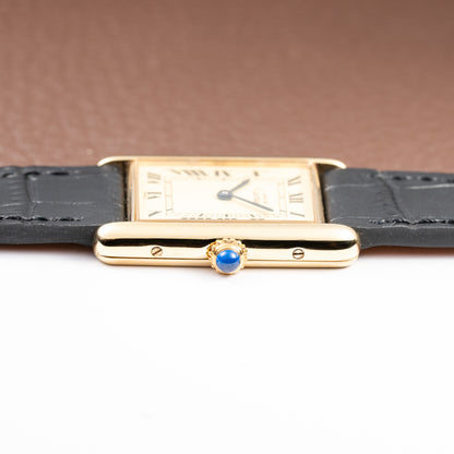 Cartier Tank Must de Lemon Roman Dial GM LM Ref 6 68001 from 1990s