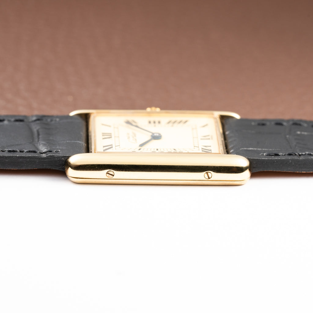Cartier Tank Must de Lemon Roman Dial GM LM Ref 6 68001 from 1990s