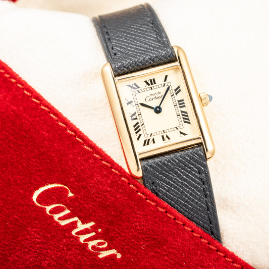 Cartier Tank Must de Lemon Roman Dial Cartier Service 2026 Vermeil PM Ref. 3 66001 from 1980S