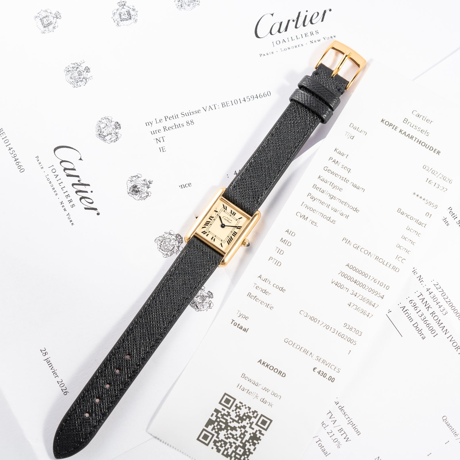 Cartier Tank Must de Lemon Roman Dial Cartier Service 2026 Vermeil PM Ref. 3 66001 from 1980S