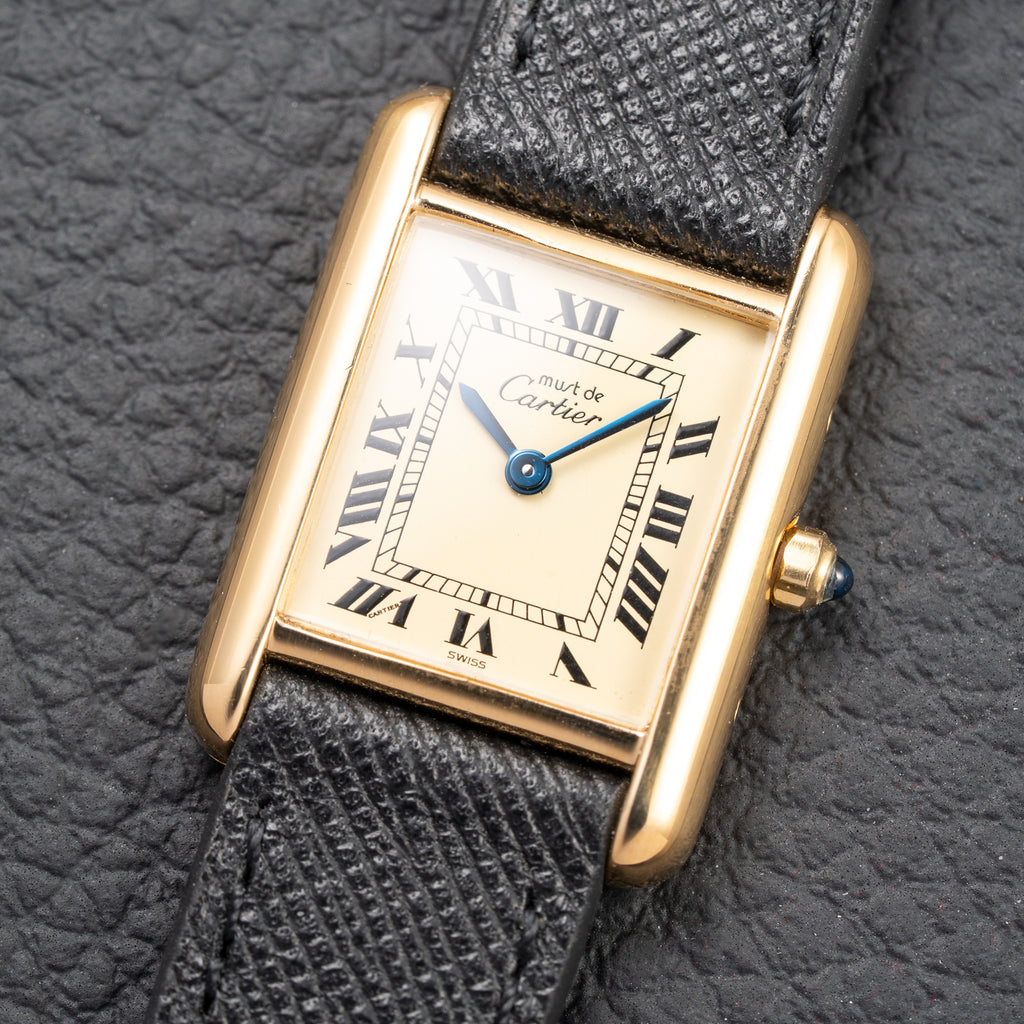 Cartier Tank Must de Lemon Roman Dial Cartier Service 2026 Vermeil PM Ref. 3 66001 from 1980S