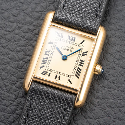 Cartier Tank Must de Lemon Roman Dial Cartier Service 2026 Vermeil PM Ref. 3 66001 from 1980S