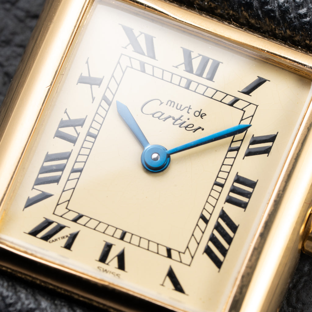 Cartier Tank Must de Lemon Roman Dial Cartier Service 2026 Vermeil PM Ref. 3 66001 from 1980S
