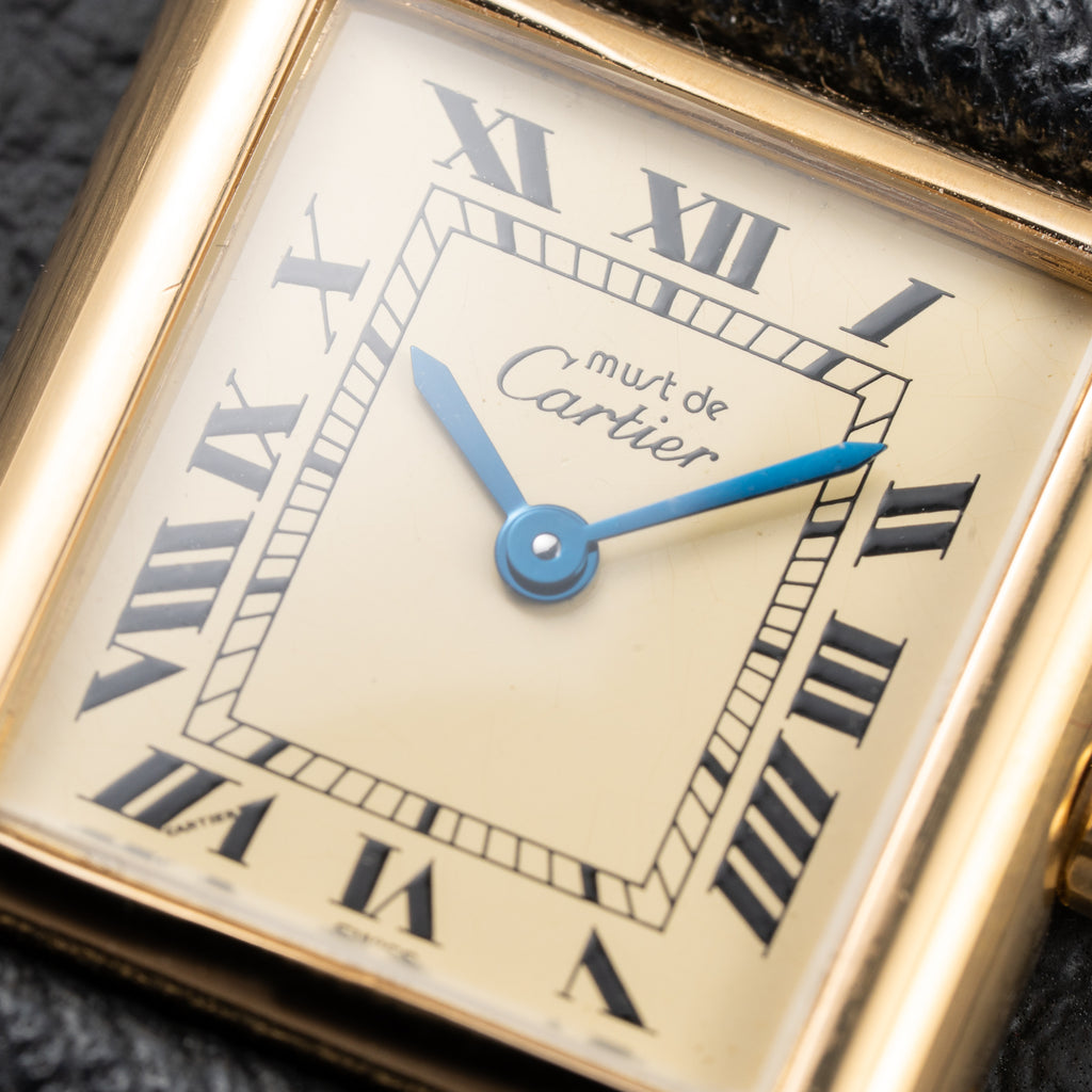 Cartier Tank Must de Lemon Roman Dial Cartier Service 2026 Vermeil PM Ref. 3 66001 from 1980S