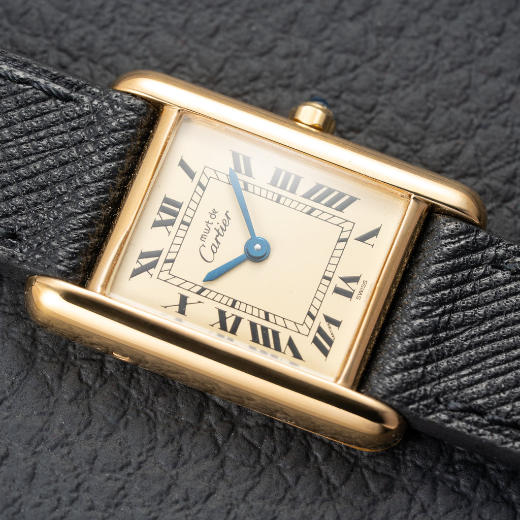 Cartier Tank Must de Lemon Roman Dial Cartier Service 2026 Vermeil PM Ref. 3 66001 from 1980S
