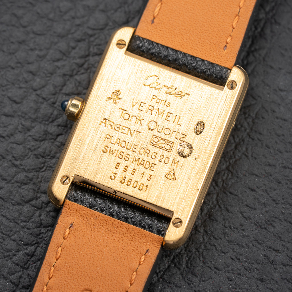 Cartier Tank Must de Lemon Roman Dial Cartier Service 2026 Vermeil PM Ref. 3 66001 from 1980S