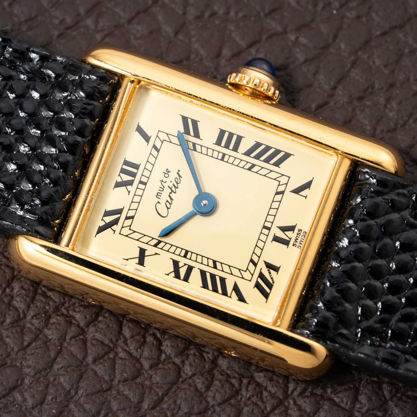 Cartier Tank Must de Lemon Roman Dial PM Vermeil Reference 5057001