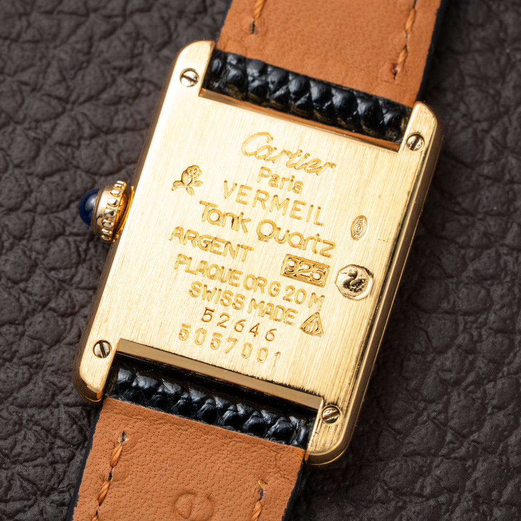 Cartier Tank Must de Lemon Roman Dial PM Vermeil Reference 5057001