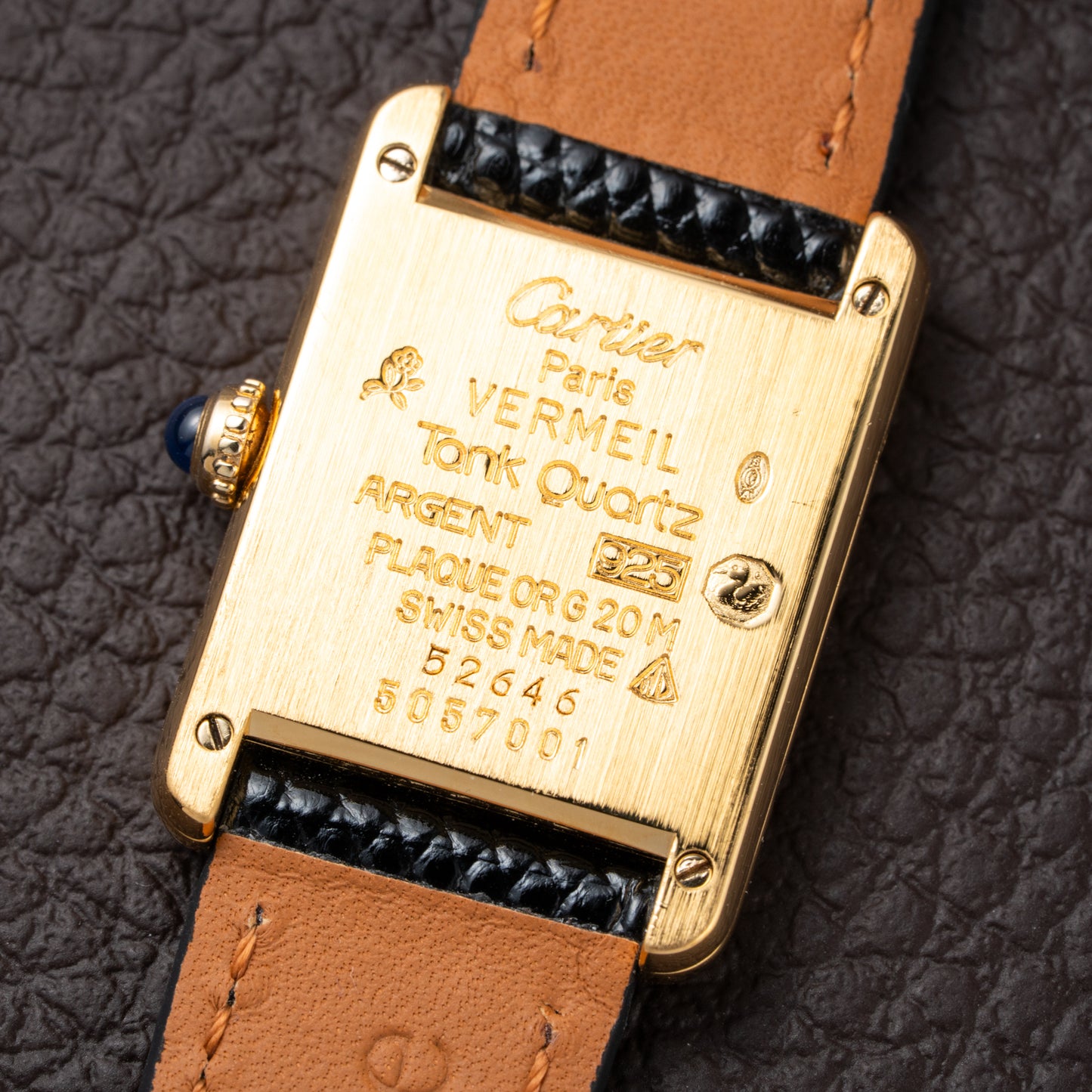 Cartier Tank Must de Lemon Roman Dial PM Vermeil Reference 5057001