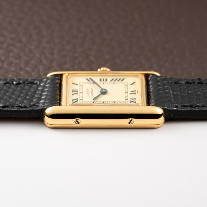 Cartier Tank Must de Lemon Roman Dial PM Vermeil Reference 5057001