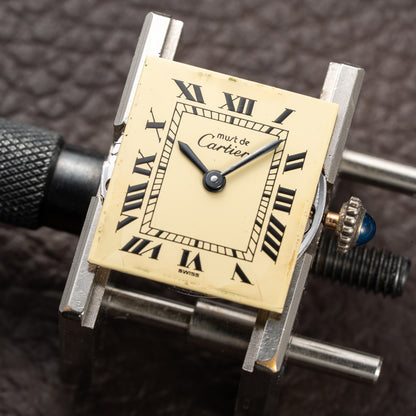 Cartier Tank Must de Vermeil Lemon Roman Dial PM from 1980s