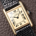 Cartier Tank Must de Vermeil Lemon Roman Dial PM from 1980s
