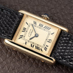 Cartier Tank Must de Vermeil Lemon Roman Dial PM from 1980s