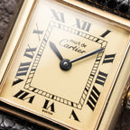 Cartier Tank Must de Vermeil Lemon Roman Dial PM from 1980s
