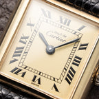 Cartier Tank Must de Vermeil Lemon Roman Dial PM from 1980s