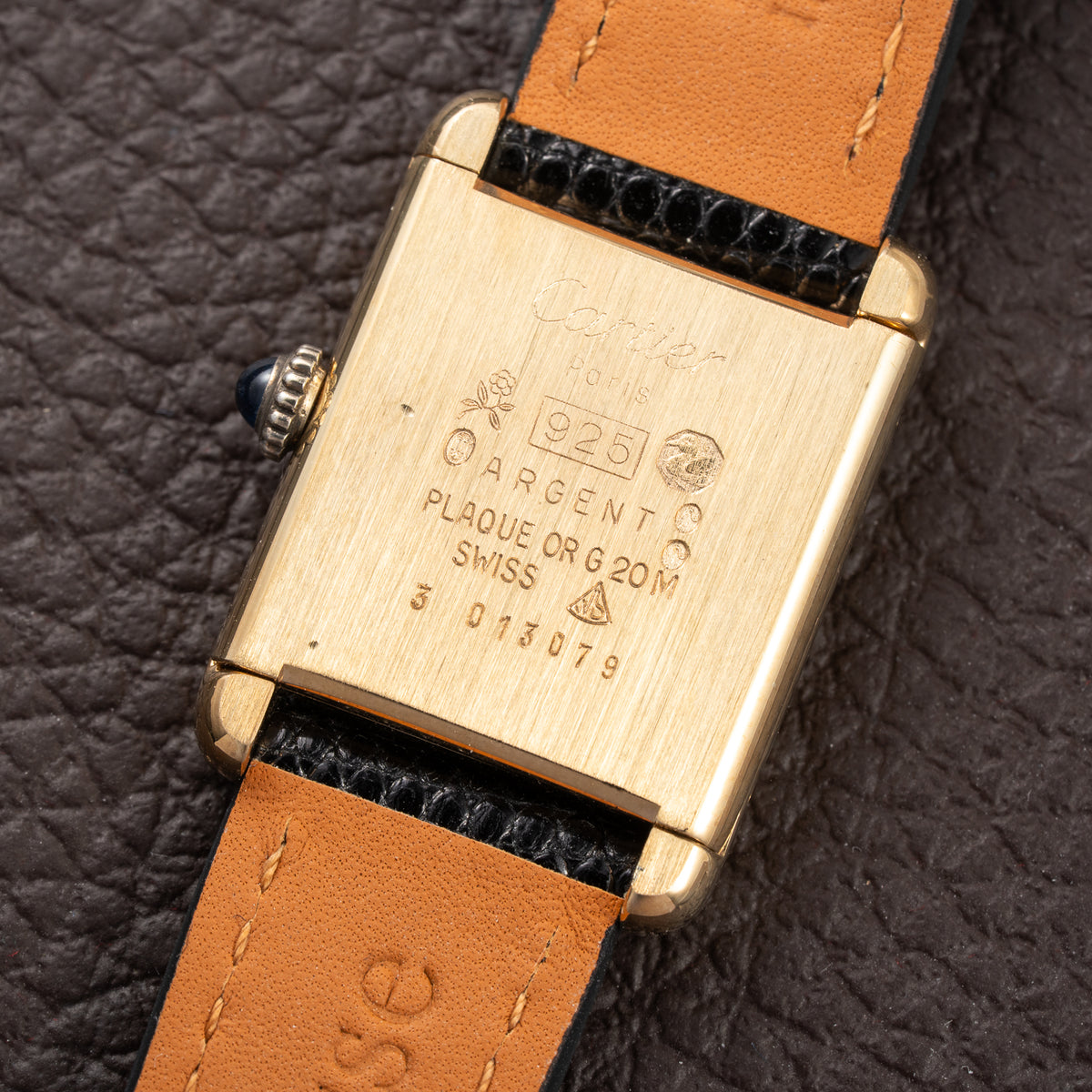 Cartier Tank Must de Vermeil Lemon Roman Dial PM from 1980s