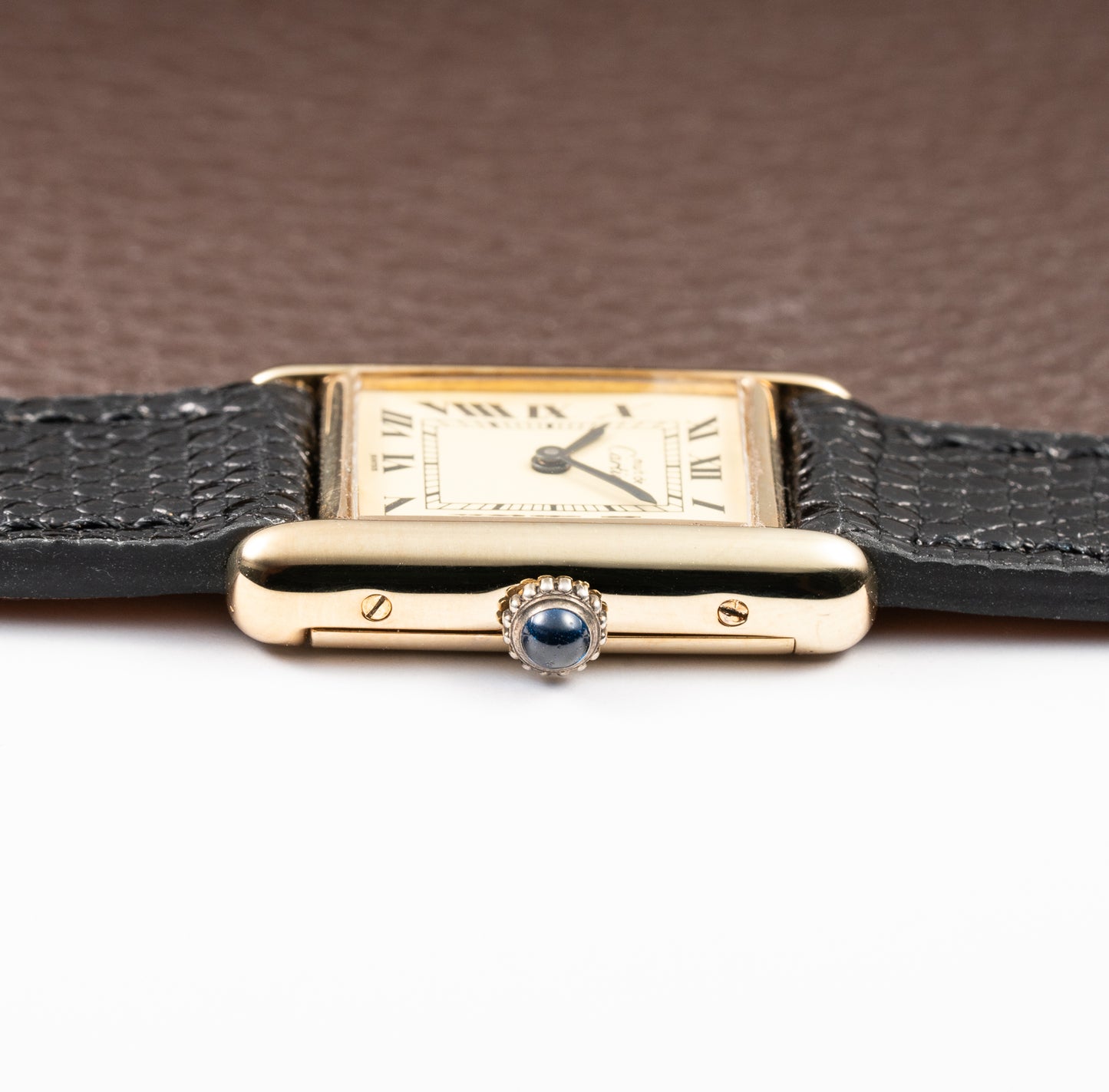 Cartier Tank Must de Vermeil Lemon Roman Dial PM from 1980s