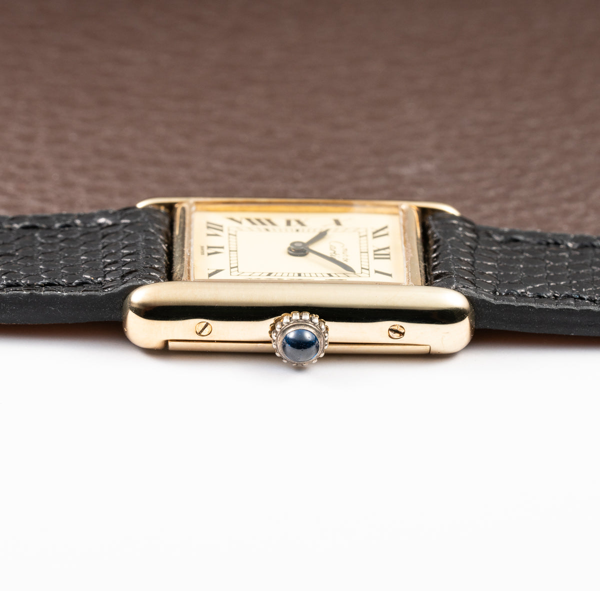 Cartier Tank Must de Vermeil Lemon Roman Dial PM from 1980s