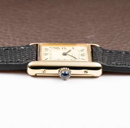 Cartier Tank Must de Vermeil Lemon Roman Dial PM from 1980s