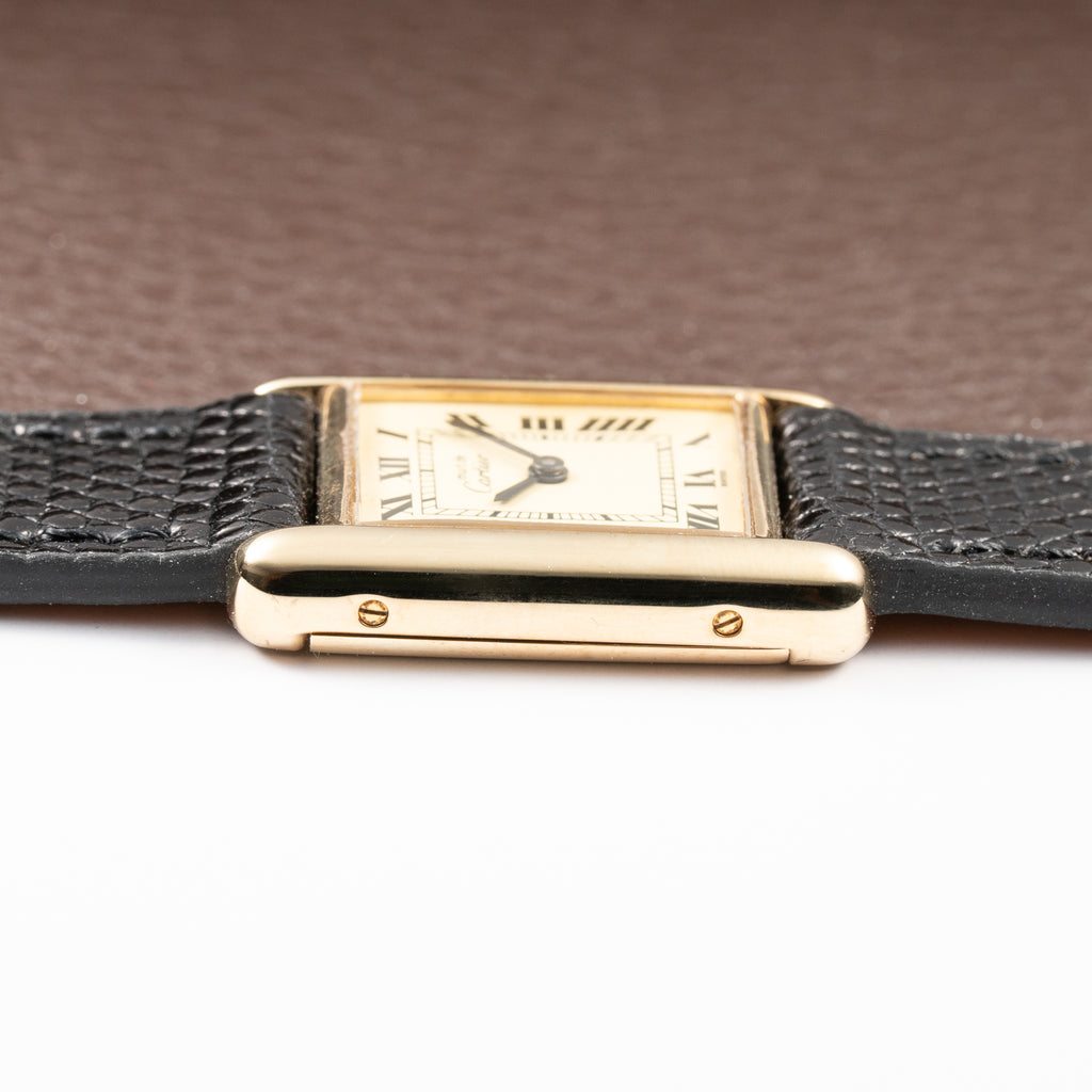 Cartier Tank Must de Vermeil Lemon Roman Dial PM from 1980s