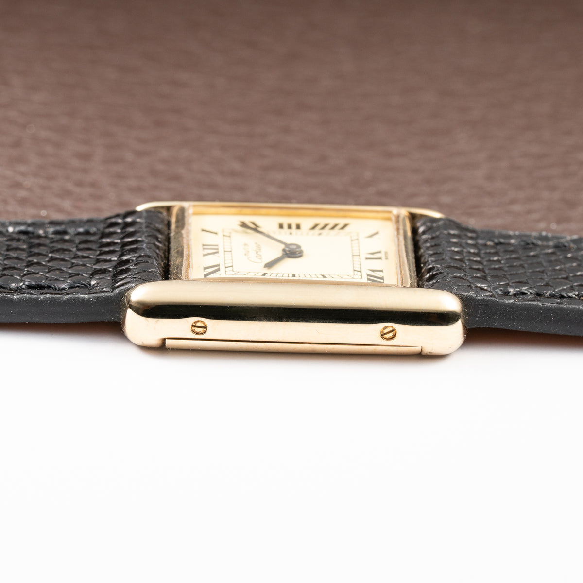 Cartier Tank Must de Vermeil Lemon Roman Dial PM from 1980s