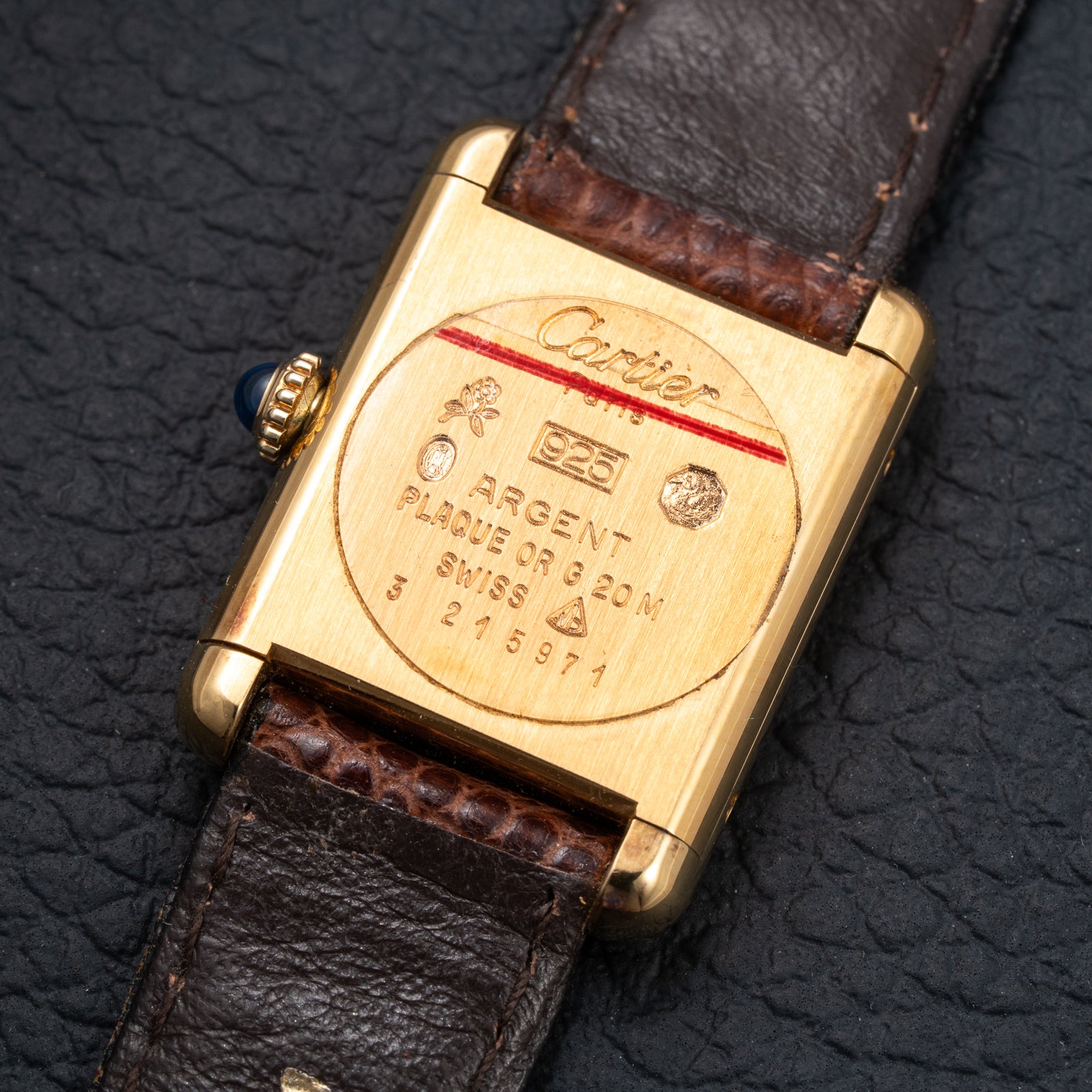 Cartier Tank Must de Roman Lemon Dial Vermeil PM LIKE NEW WITH STICKER 1980s