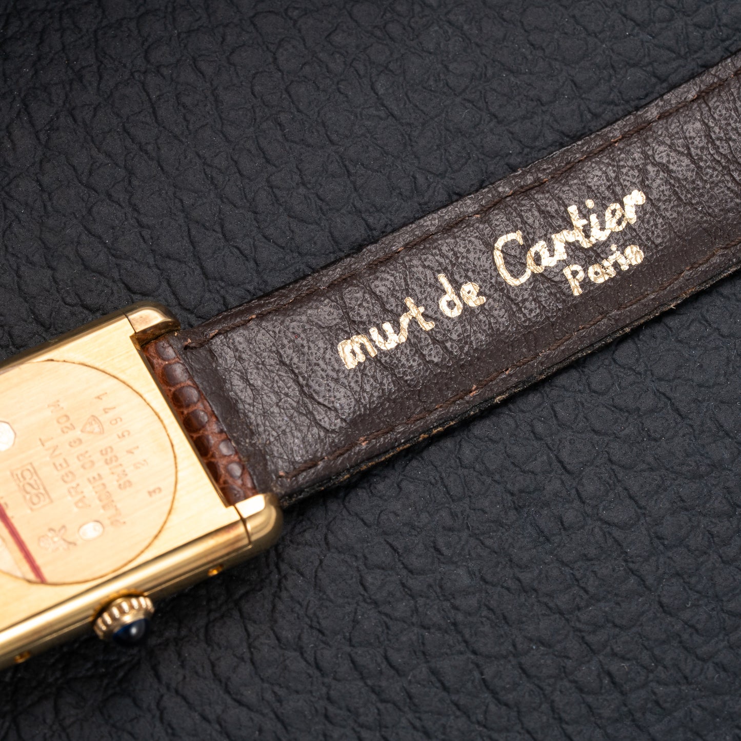 Cartier Tank Must de Roman Lemon Dial Vermeil PM LIKE NEW WITH STICKER 1980s