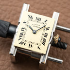 Cartier Tank Must de Roman Lemon Dial Vermeil PM 1980s