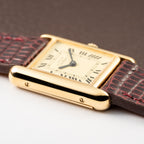 Cartier Tank Must de Roman Lemon Dial Vermeil PM 1980s