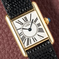 Cartier Must de Tank Vermeil White Opaline Roman Dial PM Ref. 5057001