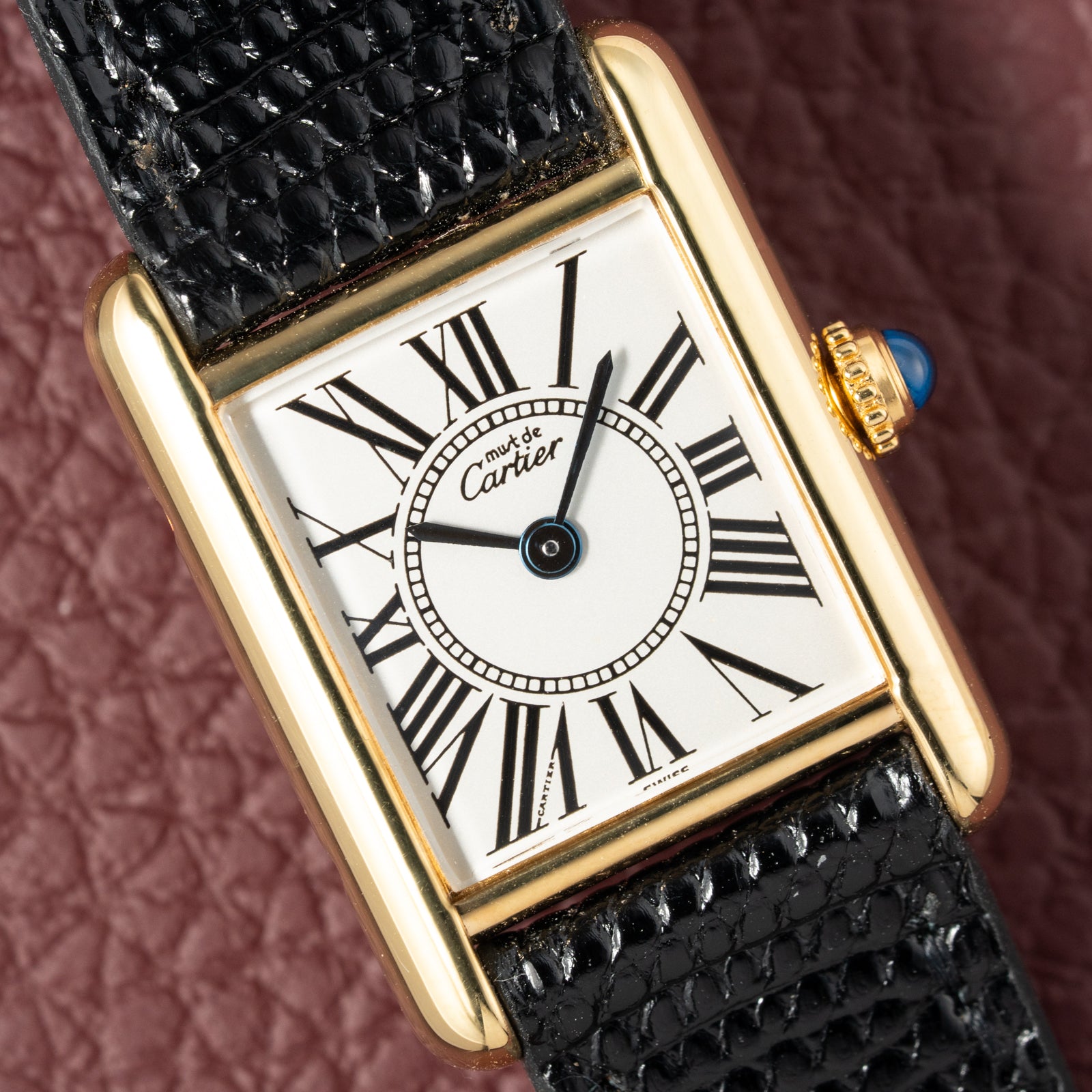 Cartier Must de Tank Vermeil White Opaline Roman Dial PM Ref. 5057001